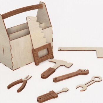 Intra απο ξύλο plywood 3mm-4mm πάχος - Σετ εργαλείων για παιδιά Δίασταση 30x30 cm Intraeaxys-voq2jgeo - Image 1