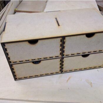 Intra απο ξύλο plywood 3mm-4mm πάχος - Κουτί αποθήκευσης συρταριού γραφείου Δίασταση 30x30 cm Intraeaxys-pok320k7 - Image 3