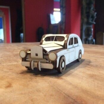 Intra απο ξύλο plywood 3mm-4mm πάχος - Ξύλινο ρετρό παιχνίδι αυτοκινήτου Δίασταση 30x30 cm Intraeaxys-r1z268m1 - Image 1