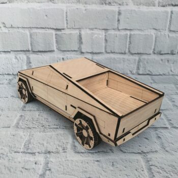 Intra απο ξύλο plywood 3mm-4mm πάχος - Tesla Cybertruck 3 χλστ Δίασταση 30x30 cm Intraeaxys-eo20vd67 - Image 3