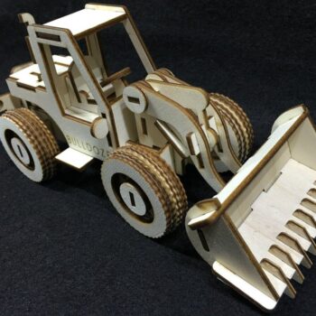 Intra απο ξύλο plywood 3mm-4mm πάχος - Μπουλντόζα τρακτέρ τρισδιάστατου μοντέλου Δίασταση 30x30 cm Intraeaxys-eo0qj331 - Image 1
