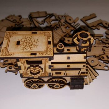 Intra απο ξύλο plywood 3mm-4mm πάχος - Χριστουγεννιάτικο Τρένο 3mm Δίασταση 30x30 cm Intraeaxys-zo9y5kw7 - Image 6