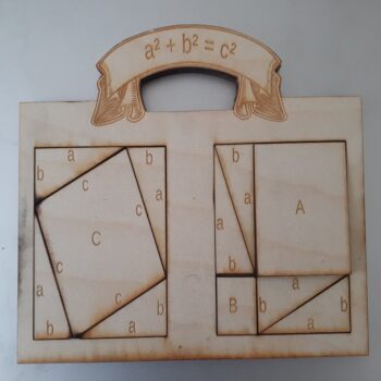 Intra απο ξύλο plywood 3mm-4mm πάχος - Παζλ Πυθαγόρειο Θεώρημα Δίασταση 30x30 cm Intraeaxys-voq2w9eo - Image 1