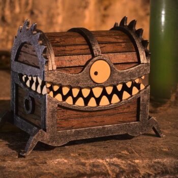 Intra απο ξύλο plywood 3mm-4mm πάχος - Monster Treasure Chest Δίασταση 30x30 cm Intraeaxys-p7ym6lr7 - Image 1