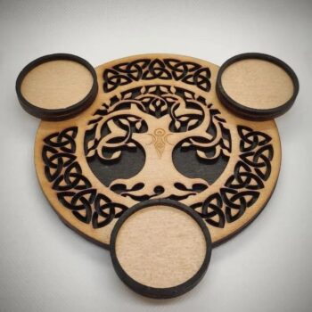 Intra απο ξύλο plywood 3mm-4mm πάχος - Κεριοφόρο Celtic Tree Of Life Δίασταση 30x30 cm Intraeaxys-075y4dpo - Image 3