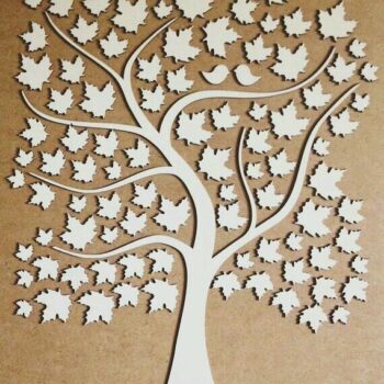 Intra απο ξύλο plywood 3mm-4mm πάχος - Βιβλίο επισκεπτών Wedding Tree Δίασταση 30x30 cm Intraeaxys-e1gk05do - Image 1