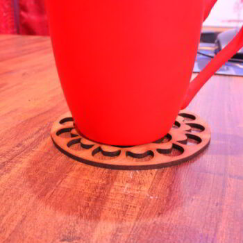 Intra απο ξύλο plywood 3mm-4mm πάχος - Ξύλινο σουβέρ τσαγιού λουλουδιών Δίασταση 30x30 cm Intraeaxys-joedmmd1 - Image 3