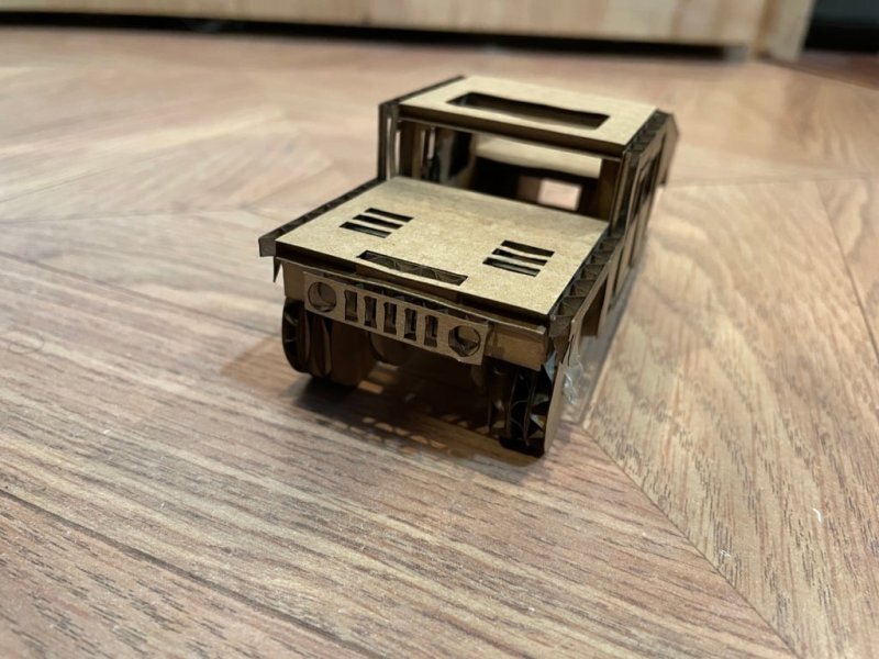 Intra απο ξύλο plywood 3mm-4mm πάχος - Tinkercad Hummer Δίασταση 30x30 cm Intraeaxys-lop3qgk1
