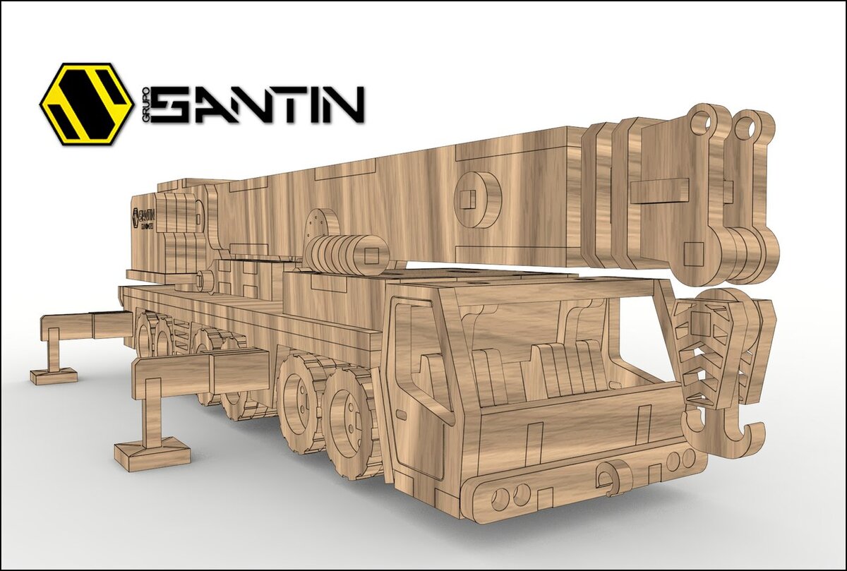 Intra απο ξύλο plywood 3mm-4mm πάχος - Γερανός 3D παζλ Δίασταση 30x30 cm Intraeaxys-m1d6mqd7