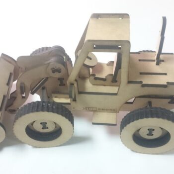 Intra απο ξύλο plywood 3mm-4mm πάχος - Μπουλντόζα 3D Puzzle 6mm Δίασταση 30x30 cm Intraeaxys-67wl8j81 - Image 1