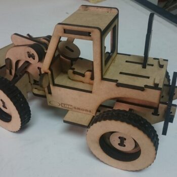 Intra απο ξύλο plywood 3mm-4mm πάχος - Μπουλντόζα 3D Puzzle 6mm Δίασταση 30x30 cm Intraeaxys-67wl8j81 - Image 3