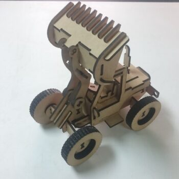 Intra απο ξύλο plywood 3mm-4mm πάχος - Μπουλντόζα 3D Puzzle 6mm Δίασταση 30x30 cm Intraeaxys-67wl8j81 - Image 5