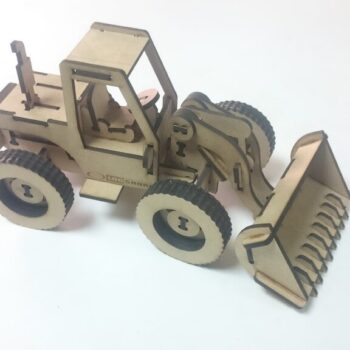 Intra απο ξύλο plywood 3mm-4mm πάχος - Μπουλντόζα 3D Puzzle 6mm Δίασταση 30x30 cm Intraeaxys-67wl8j81 - Image 6