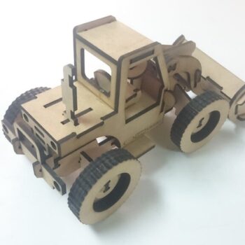 Intra απο ξύλο plywood 3mm-4mm πάχος - Μπουλντόζα 3D Puzzle 6mm Δίασταση 30x30 cm Intraeaxys-67wl8j81 - Image 7