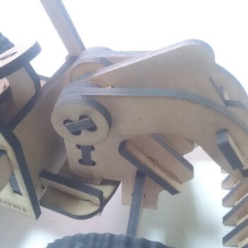 Intra απο ξύλο plywood 3mm-4mm πάχος - Μπουλντόζα 3D Puzzle 6mm Δίασταση 30x30 cm Intraeaxys-67wl8j81 - Image 8