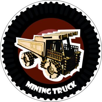 Intra απο ξύλο plywood 3mm-4mm πάχος - Mining Truck 3D Puzzle Δίασταση 30x30 cm Intraeaxys-91jd90p1 - Image 1