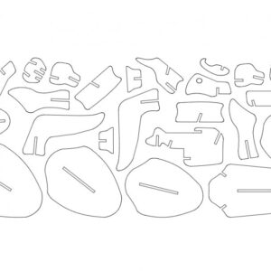 Intra απο ξύλο plywood 3mm-4mm πάχος - Χελώνα Δίασταση 30x30 cm Intraeaxys-qomkvk73