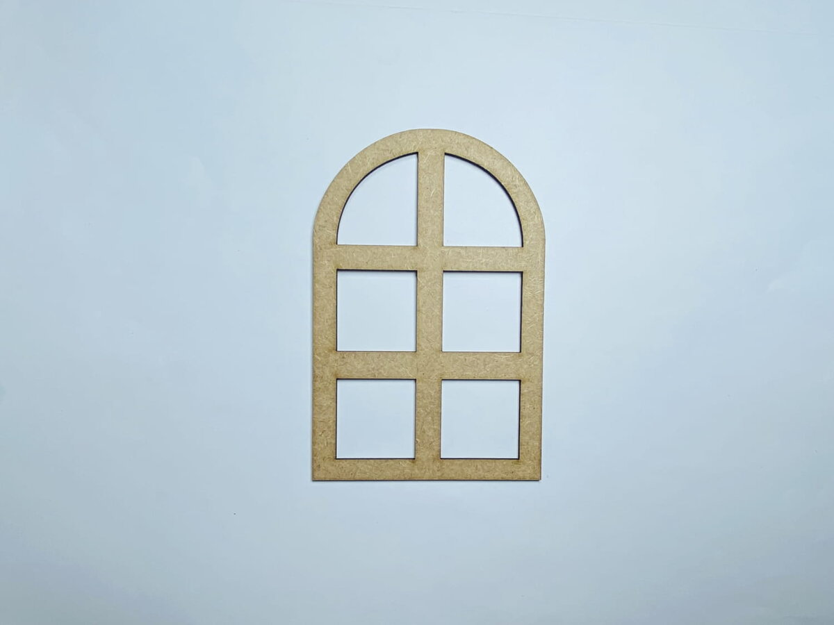 Intra απο ξύλο plywood 3mm-4mm πάχος - Ξύλινο κούφωμα παραθύρου για χειροτεχνίες Δίασταση 30x30 cm Intraeaxys-075yex8o