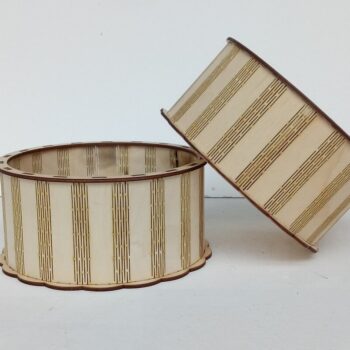 Intra απο ξύλο plywood 3mm-4mm πάχος - Ξύλινο Στρογγυλό Κουτί 160x80x3mm Δίασταση 30x30 cm Intraeaxys-eo0q0j51 - Image 1