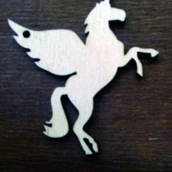 Intra απο ξύλο plywood 3mm-4mm πάχος - Ξύλινος Ιπτάμενος Μονόκερος Δίασταση 30x30 cm Intraeaxys-ro6y9xq7 - Image 1