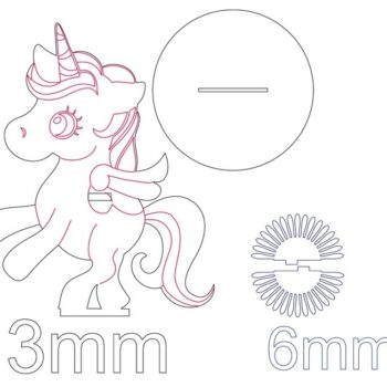 Intra απο ξύλο plywood 3mm-4mm πάχος - Ξύλινη θήκη χαρτοπετσέτας Unicorn Δίασταση 30x30 cm Intraeaxys-zo9ywqe7 - Image 1