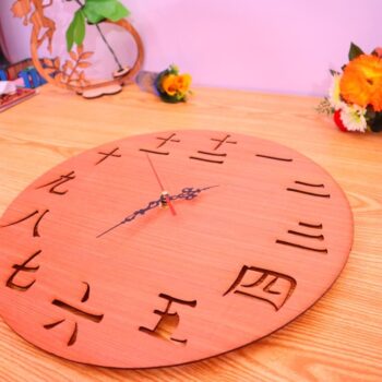 Intra απο ξύλο plywood 3mm-4mm πάχος - Κινεζικό ρολόι τοίχου με αριθμούς Δίασταση 30x30 cm Intraeaxys-lopqe8x7 - Image 8