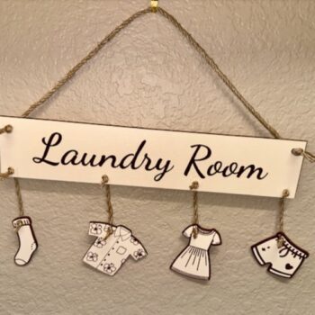 Intra απο ξύλο plywood 3mm-4mm πάχος - Σημάδι Laundry Room Δίασταση 30x30 cm Intraeaxys-zo98z0r1 - Image 1