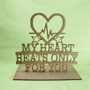 Intra απο ξύλο plywood 3mm-4mm πάχος - My Heart Beats Only For You Decor Valentine Δίασταση 30x30 cm Intraeaxys-r1z2n0w1