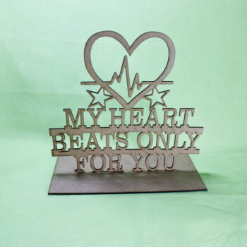 Intra απο ξύλο plywood 3mm-4mm πάχος - My Heart Beats Only For You Decor Valentine Δίασταση 30x30 cm Intraeaxys-r1z2n0w1 - Image 3