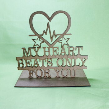Intra απο ξύλο plywood 3mm-4mm πάχος - My Heart Beats Only For You Decor Valentine Δίασταση 30x30 cm Intraeaxys-r1z2n0w1 - Image 4