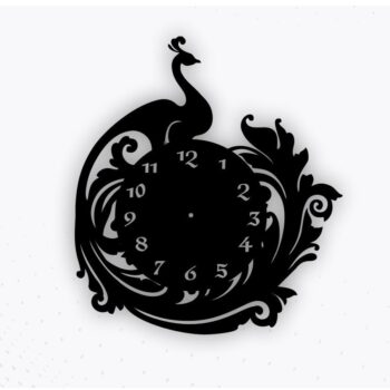 Intra απο ξύλο plywood 3mm-4mm πάχος - Ρολόι δίσκου βινυλίου Peacock Δίασταση 30x30 cm Intraeaxys-6o3ypvr7 - Image 1