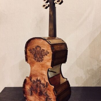 Intra απο ξύλο plywood 3mm-4mm πάχος - Τσάι Βιολί βιολοντσέλο Δίασταση 30x30 cm Intraeaxys-51rrdvr1 - Image 1