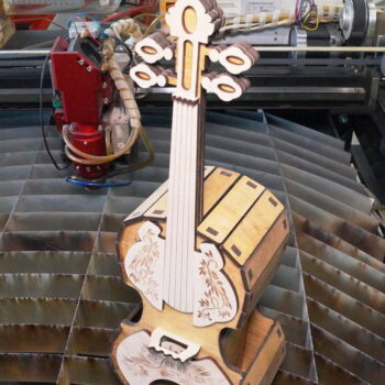 Intra απο ξύλο plywood 3mm-4mm πάχος - Βιολί Δίασταση 30x30 cm Intraeaxys-51rr09m1 - Image 1