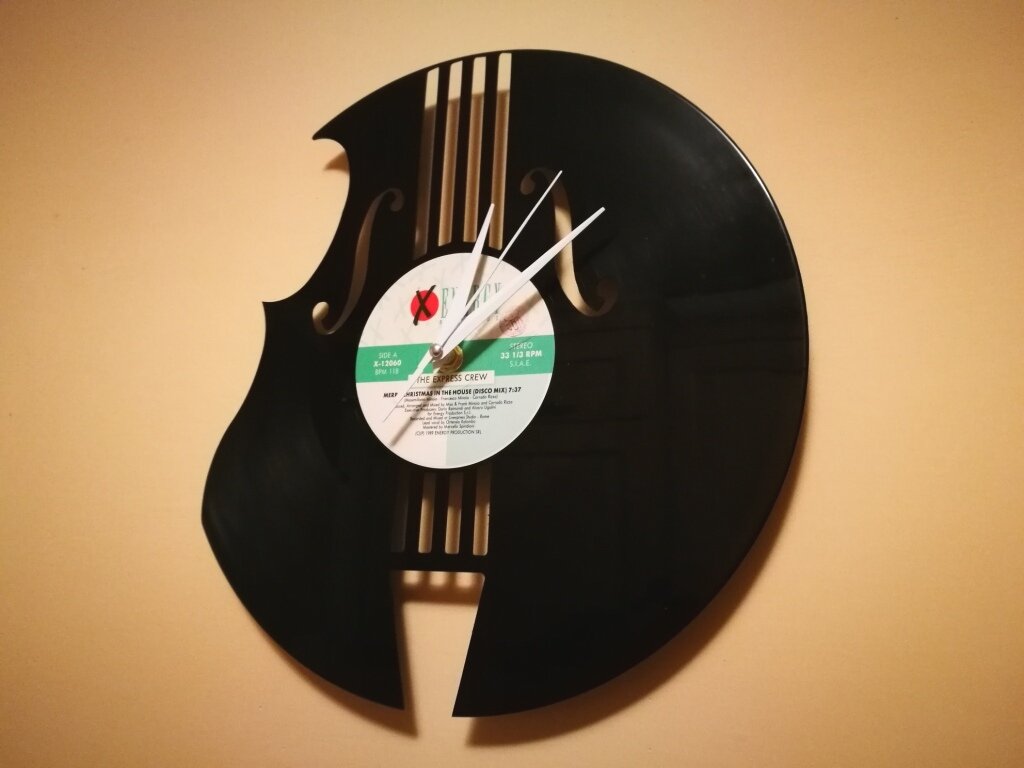 Intra απο ξύλο plywood 3mm-4mm πάχος - Orologio Vinile Violino Δίασταση 30x30 cm Intraeaxys-eoxlmqoz