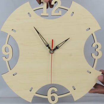 Intra απο ξύλο plywood 3mm-4mm πάχος - Κομψό ξύλινο ρολόι τοίχου Δίασταση 30x30 cm Intraeaxys-51rremd1 - Image 1