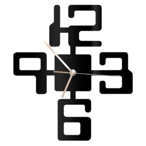 Intra απο ξύλο plywood 3mm-4mm πάχος - Μεγάλα νούμερα Μοντέρνο Ρολόι Τοίχου Δίασταση 30x30 cm Intraeaxys-lopq92k7