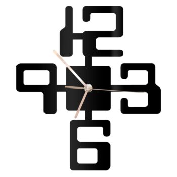 Intra απο ξύλο plywood 3mm-4mm πάχος - Μεγάλα νούμερα Μοντέρνο Ρολόι Τοίχου Δίασταση 30x30 cm Intraeaxys-lopq92k7 - Image 1