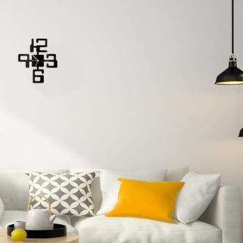 Intra απο ξύλο plywood 3mm-4mm πάχος - Μεγάλα νούμερα Μοντέρνο Ρολόι Τοίχου Δίασταση 30x30 cm Intraeaxys-lopq92k7 - Image 3