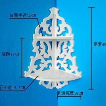 Intra απο ξύλο plywood 3mm-4mm πάχος - Γωνιακό ράφι διακόσμησης Δίασταση 30x30 cm Intraeaxys-p7ymlpz7 - Image 1