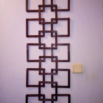 Intra απο ξύλο plywood 3mm-4mm πάχος - Γεωμετρική διακόσμηση τοίχου Δίασταση 30x30 cm Intraeaxys-91j0r4l7 - Image 1