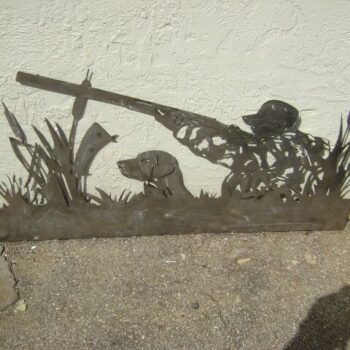 Intra απο ξύλο plywood 3mm-4mm πάχος - Κυνηγός με πίνακα τοίχου σκύλου Δίασταση 30x30 cm Intraeaxys-joedgy51 - Image 1