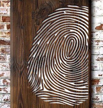 Intra απο ξύλο plywood 3mm-4mm πάχος - Ξύλινη διακόσμηση τοίχου με δακτυλικά αποτυπώματα Δίασταση 30x30 cm Intraeaxys-eoxlgmjo - Image 1