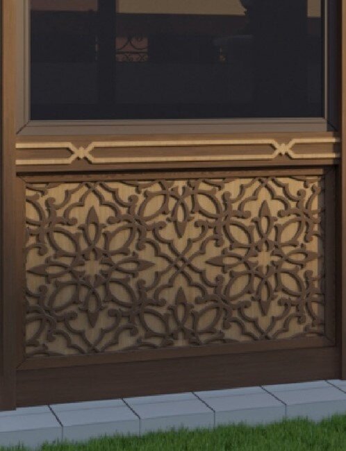 Intra απο ξύλο plywood 3mm-4mm πάχος - Διακόσμηση τοίχου με δικτυωτό σχέδιο Δίασταση 30x30 cm Intraeaxys-r1z25p21