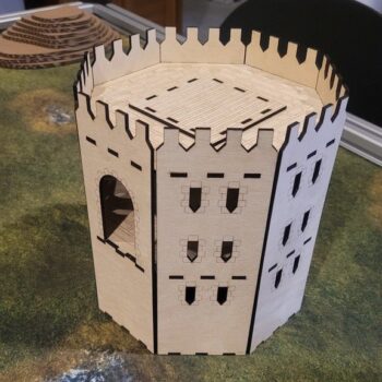 Intra απο ξύλο plywood 3mm-4mm πάχος - Castle Tower για RPG ή Wargaming Terrain Δίασταση 25x30 cm Intraeaxys-eo058e51 - Image 1
