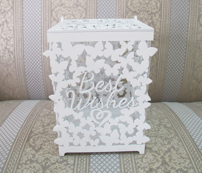 Intra απο ξύλο plywood 3mm-4mm πάχος - Ξύλινο κουτί για κάρτες γάμου Δίασταση 30x30 cm Intraeaxys-m1d6j4l7