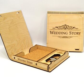 Intra απο ξύλο plywood 3mm-4mm πάχος - Κουτί λάμψης φωτογραφιών γάμου Δίασταση 30x30 cm Intraeaxys-yon02yk7 - Image 1
