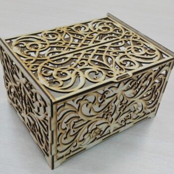 Intra απο ξύλο plywood 3mm-4mm πάχος - Κουτί κάρτας γάμου με υποδοχή Δίασταση 30x30 cm Intraeaxys-r7vm2657 - Image 1