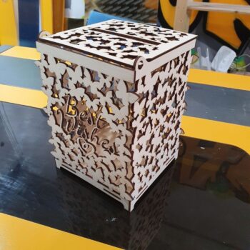 Intra απο ξύλο plywood 3mm-4mm πάχος - Wedding Wishing Well Box Card Card With Quote Best Wishes Wedding Post Box 4mm Δίασταση 30x30 cm Intraeaxys-eo0qg901 - Image 1