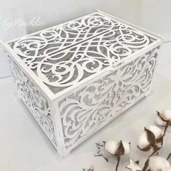 Intra απο ξύλο plywood 3mm-4mm πάχος - Κουτί για κάρτες γάμου Διακοσμήσεις γενεθλίων Ξύλινο χαρτοκιβώτιο με κλειδαριά Δίασταση 30x30 cm Intraeaxys-lopq93z7 - Image 1