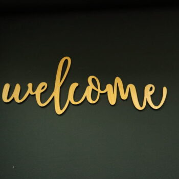 Intra απο ξύλο plywood 3mm-4mm πάχος - Επιγραφή καλωσορίσματος γάμου Καλωσόρισμα Ξύλινη πινακίδα Δίασταση 30x30 cm Intraeaxys-ro6yepq7 - Image 3